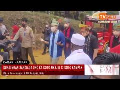 KUNJUNGAN SANDIAGA UNO KA KOTO MESJID 13 KOTO KAMPAR